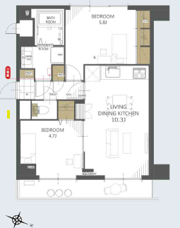 ライオンズマンション小岩第３ ４階部分