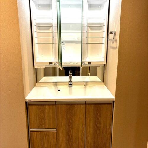 洗面化粧台新規交換